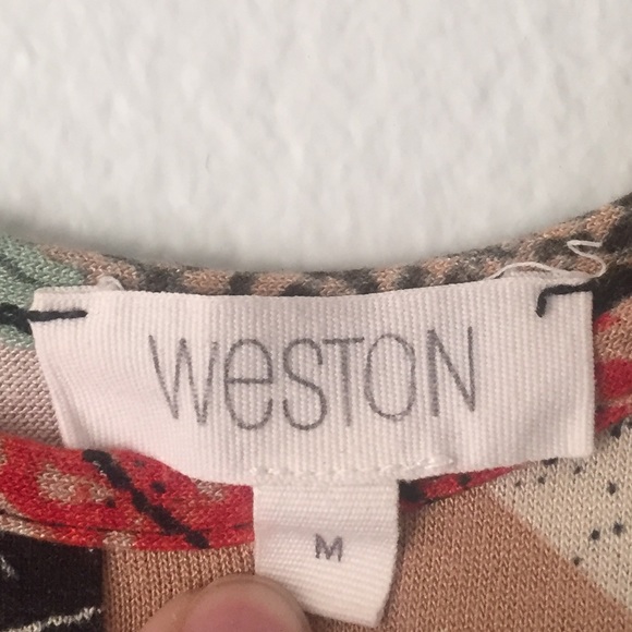 Anthropologie Weston blouse abstract mesh sleeves - Picture 3 of 6